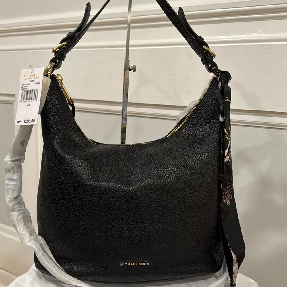 Michael Kors Bag Large Black Pebbled Leather Satchel Bag - Picture 3 of 17